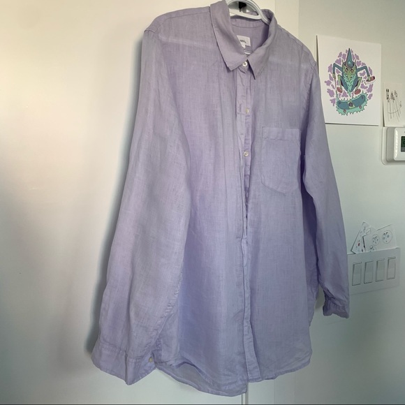 100% linen lilac dress shirts - Picture 3 of 4